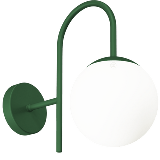 IP40 WATERPROOF OUTDOOR ARC WALL LIGHT SMALL GLOBE - DYKE & DEAN