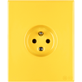 KATY PATY PORCELAIN PLATE EURO WALL YELLOW - DYKE & DEAN