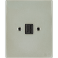 KATY PATY PORCELAIN PLATE HDMI WALL SOCKET GREY GREEN - DYKE & DEAN