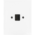 KATY PATY PORCELAIN PLATE HDMI WALL SOCKET WHITE - DYKE & DEAN