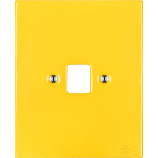 KATY PATY PORCELAIN PLATE PC/ USB WALL SOCKET YELLOW - DYKE & DEAN