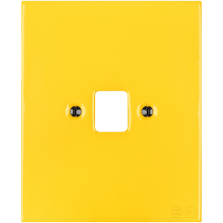 KATY PATY PORCELAIN PLATE PC/ USB WALL SOCKET YELLOW - DYKE & DEAN