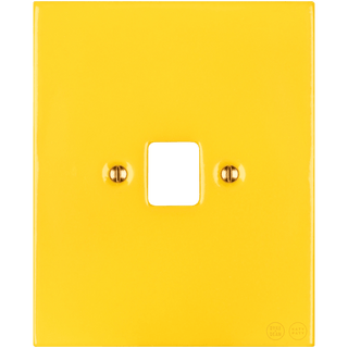 KATY PATY PORCELAIN PLATE PC/ USB WALL SOCKET YELLOW - DYKE & DEAN