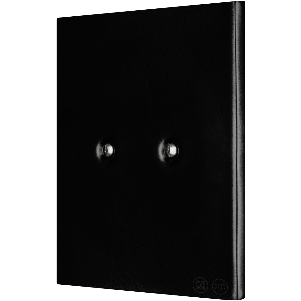 KATY PATY PORCELAIN PLATE WALL END SOCKET MATTE BLACK - DYKE & DEAN