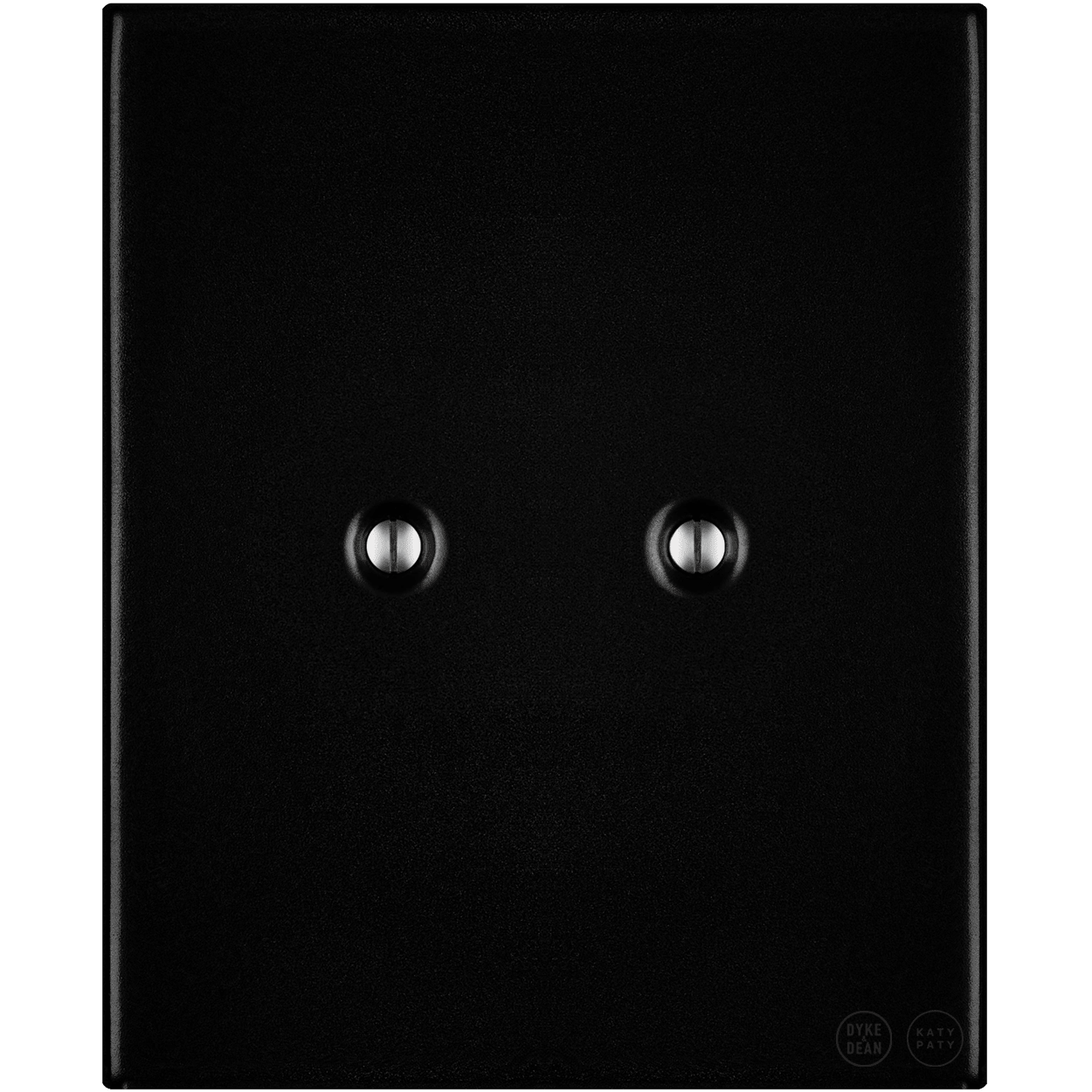 KATY PATY PORCELAIN PLATE WALL END SOCKET MATTE BLACK - DYKE & DEAN