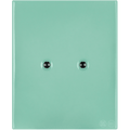 KATY PATY PORCELAIN PLATE WALL END SOCKET MINT GREEN - DYKE & DEAN