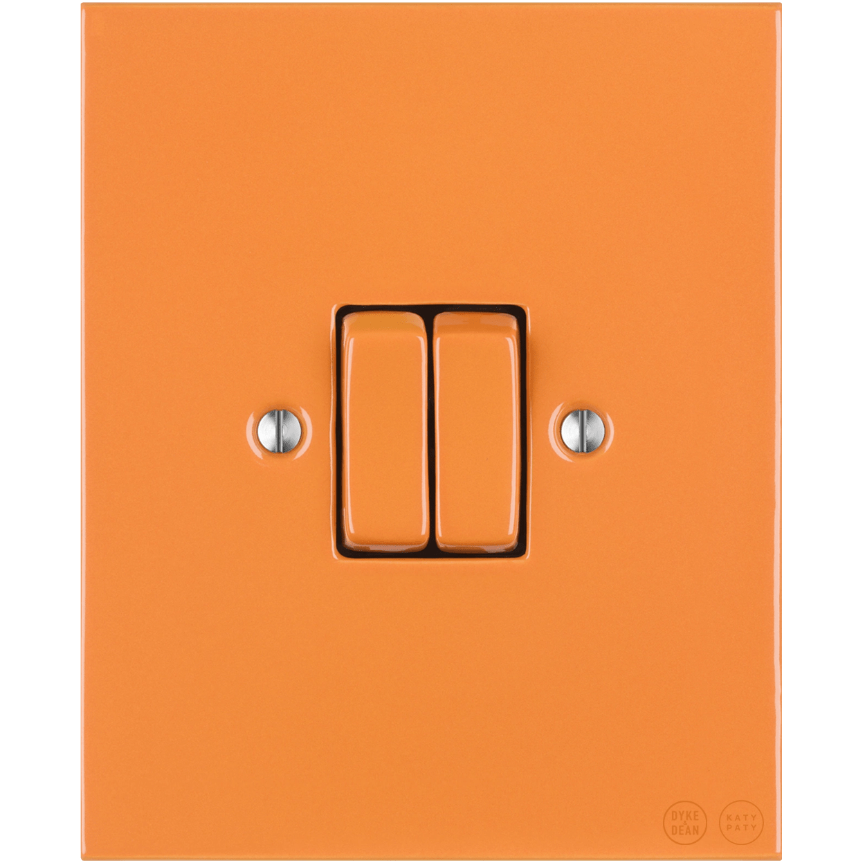 KATY PATY PORCELAIN PLATE WALL LIGHT SWITCH CARROT DOUBLE - DYKE & DEAN
