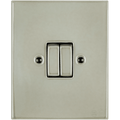 KATY PATY PORCELAIN PLATE WALL LIGHT SWITCH DOUBLE GREY GREEN - DYKE & DEAN