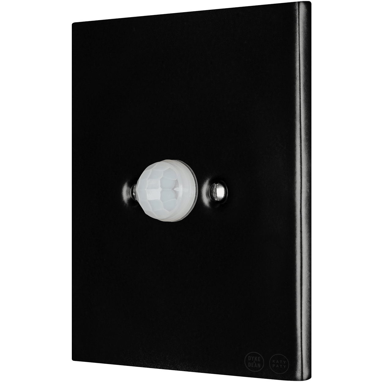 KATY PATY PORCELAIN PLATE WALL MOTION SENSOR MATTE BLACK - DYKE & DEAN