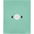 KATY PATY PORCELAIN PLATE WALL MOTION SENSOR MINT GREEN - DYKE & DEAN
