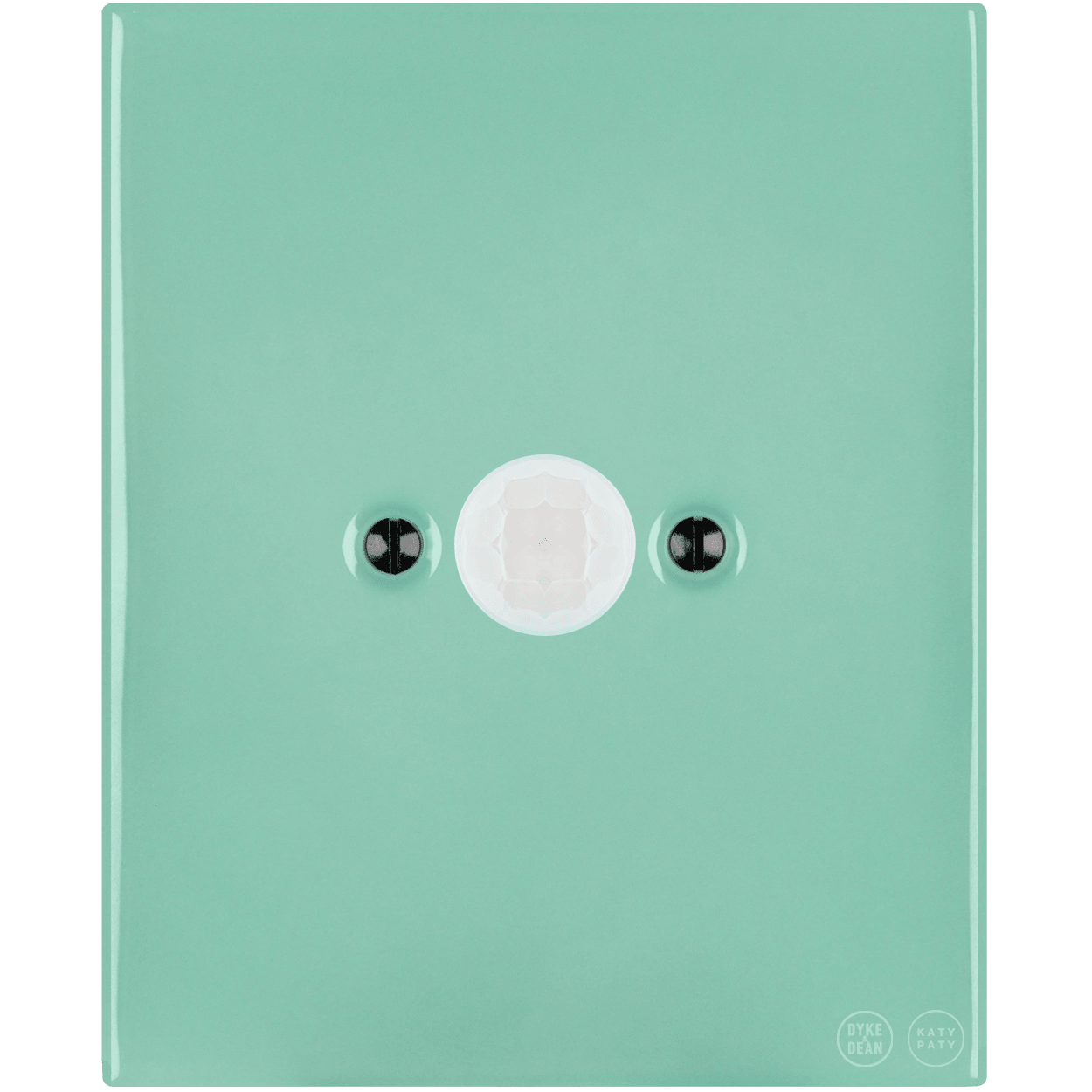 KATY PATY PORCELAIN PLATE WALL MOTION SENSOR MINT GREEN - DYKE & DEAN