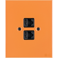 KATY PATY PORCELAIN PLATE WALL SOCKET CARROT DOUBLE PC/USB - DYKE & DEAN