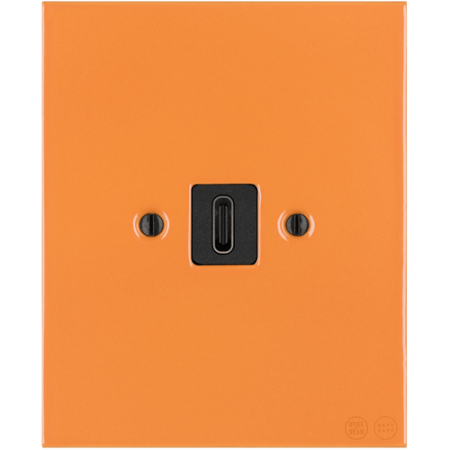 KATY PATY PORCELAIN PLATE WALL SOCKET CARROT USB - C - DYKE & DEAN