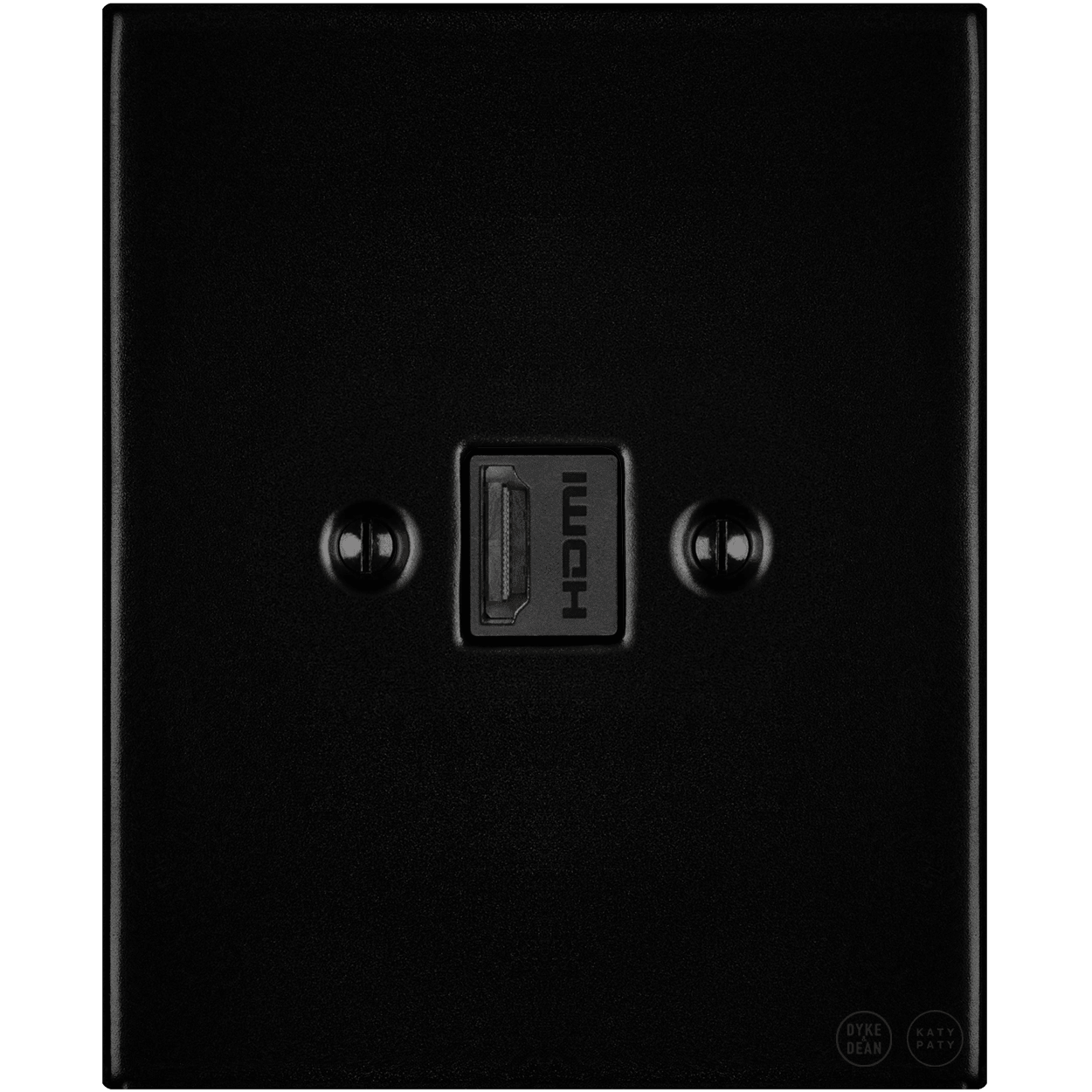 KATY PATY PORCELAIN PLATE WALL SOCKET MATTE BLACK HDMI - DYKE & DEAN