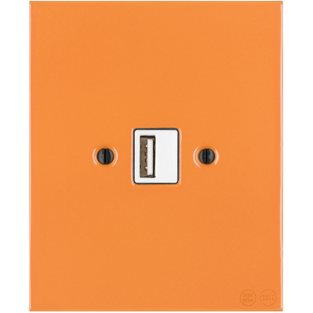 KATY PATY PORCELAIN PLATE WALL USB CHARGER CARROT - DYKE & DEAN