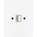 KATY PATY PORCELAIN PLATE WALL USB CHARGER WHITE - DYKE & DEAN