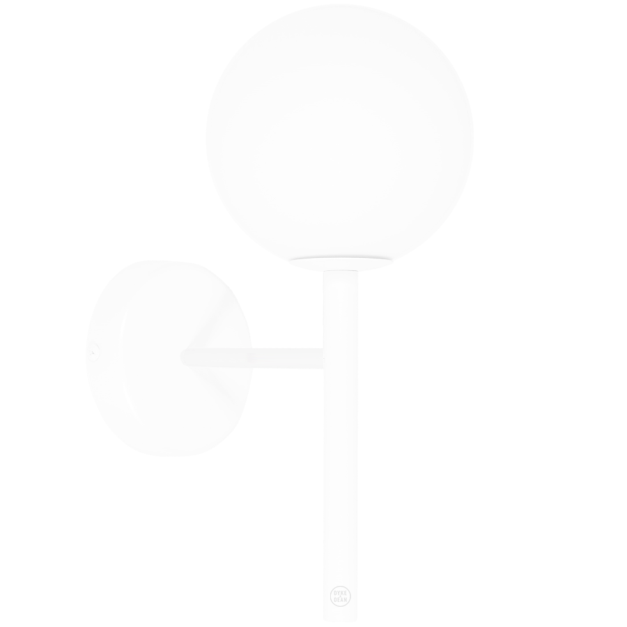 KOP A WATERPROOF GLOBE WALL LIGHT WHITE - DYKE & DEAN