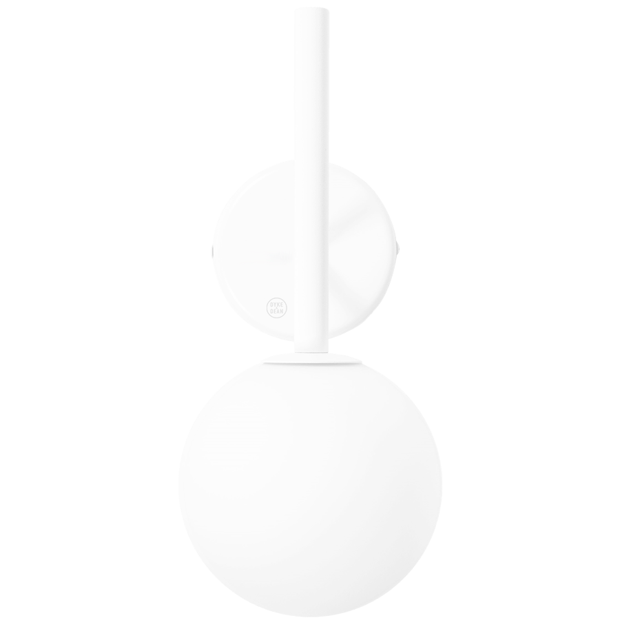 KOP A WATERPROOF GLOBE WALL LIGHT WHITE - DYKE & DEAN