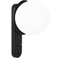 KUUL D SWITCHED BEDSIDE WALL LIGHT BLACK - DYKE & DEAN