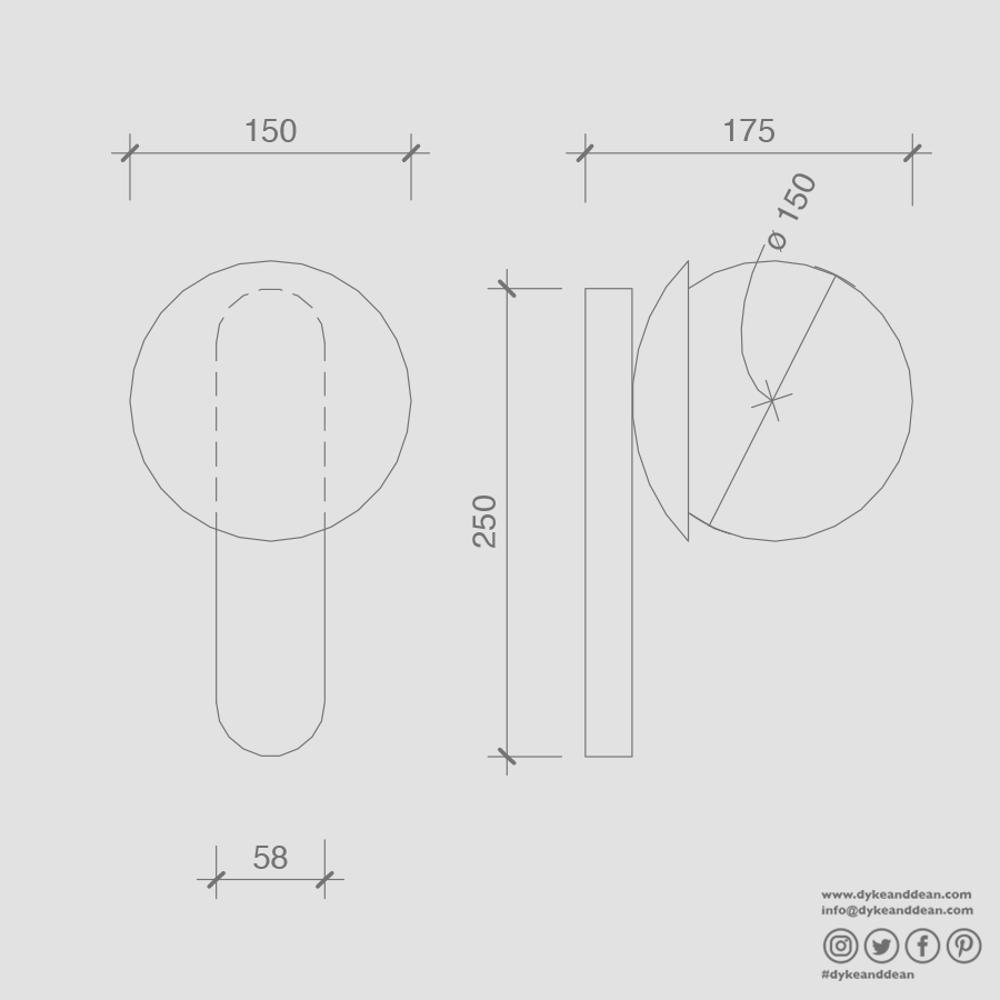 KUUL D WATERPROOF WALL LIGHT BEDSIDE BURGUNDY - DYKE & DEAN