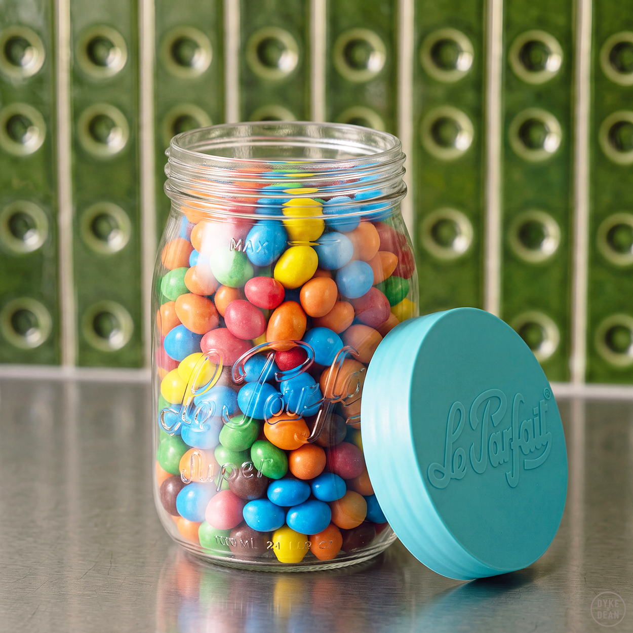 LE PARFAIT LIGHT GREEN TOP JAR 1.0L - DYKE & DEAN