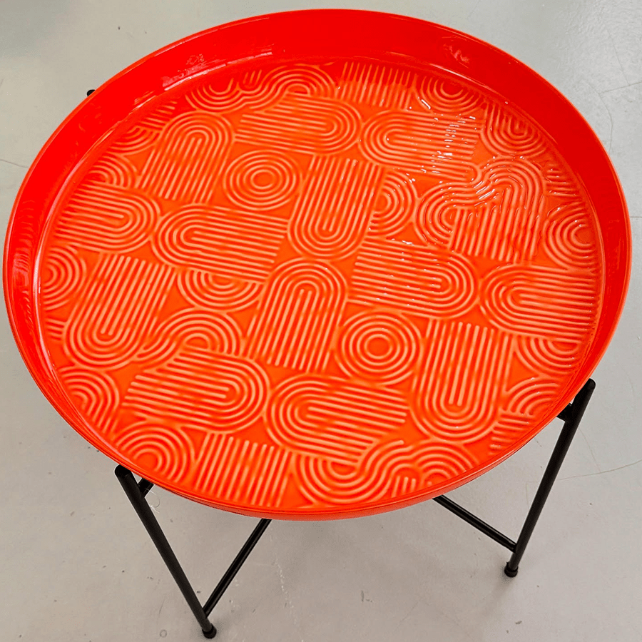 LUX PLATEAU TRAY X LARGE ORANGE 600mm - DYKE & DEAN