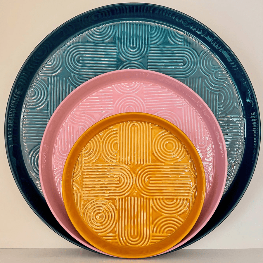 LUX PLATEAU TRAY YELLOW 350mm - DYKE & DEAN