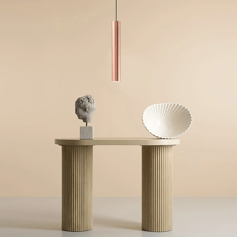 METAL TUBE BATON PENDANT LIGHT LONG COPPER TUBE PENDANT - DYKE & DEAN