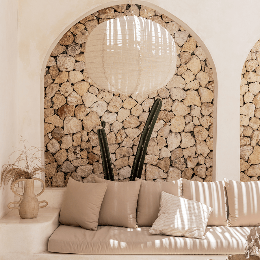 MOLA LINEN LIGHT SHADE 80CM - DYKE & DEAN