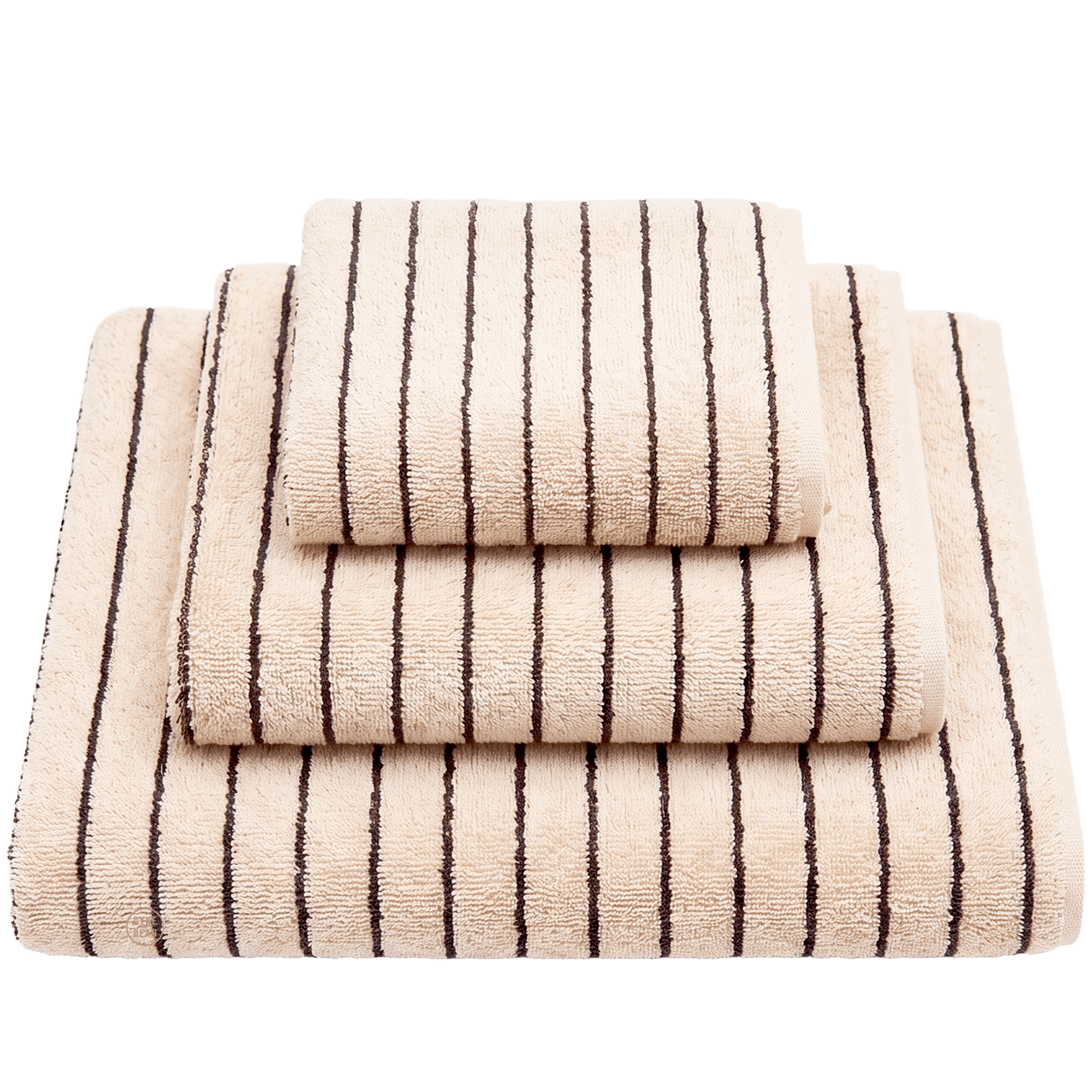NARAM BATH TOWELS CREAM & INK - DYKE & DEAN