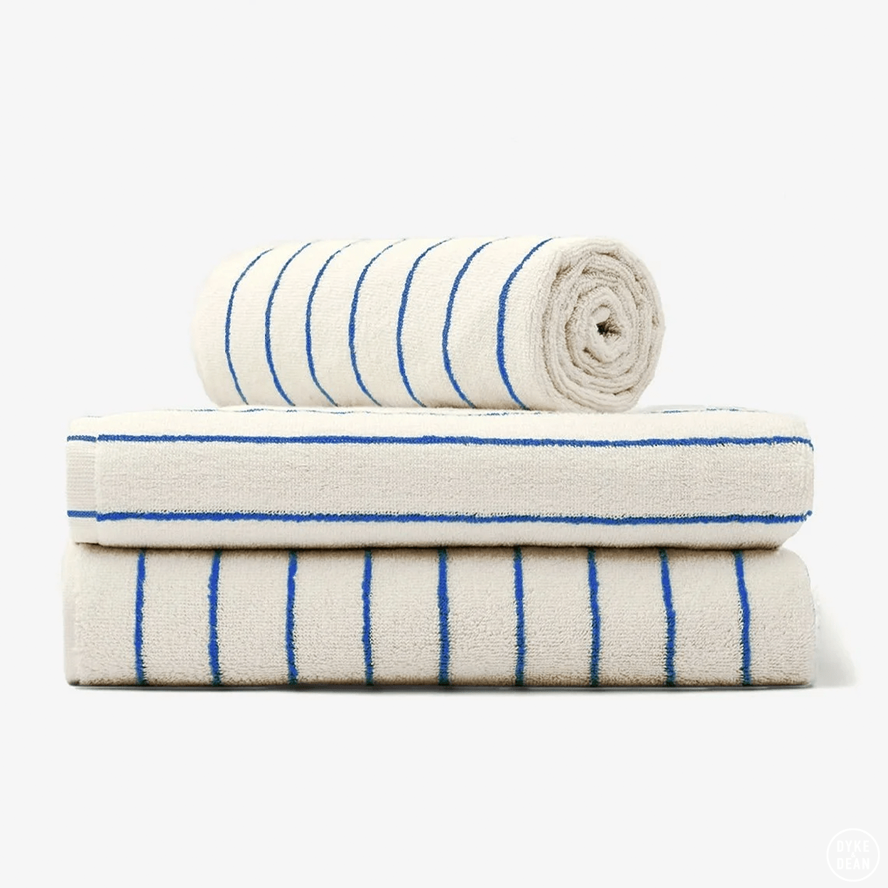 NARAM BATH TOWELS MOONBEAM & ULTRAMARINE - DYKE & DEAN