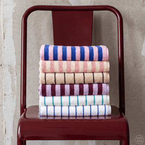 NARAM BATH TOWELS PURE WHITE & GRASS - DYKE & DEAN