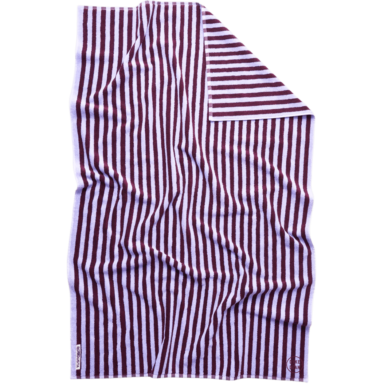 NARAM BATH TOWELS WINE & LAVENDER BLUE - DYKE & DEAN