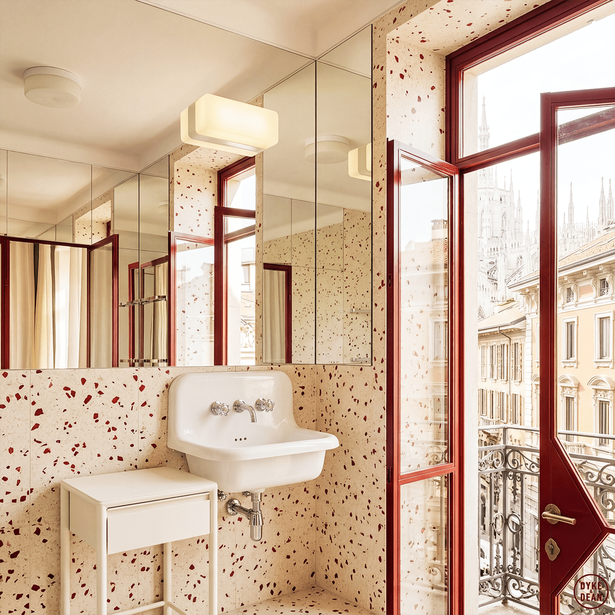 OPAL BATHROOM BLOCK MIRROR LIGHT LONG - DYKE & DEAN