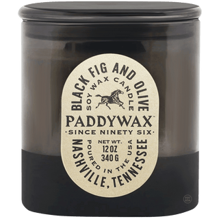 PADDYWAX VISTA LARGE BLACK GLASS CANDLE BLACK FIG & OLIVE - DYKE & DEAN