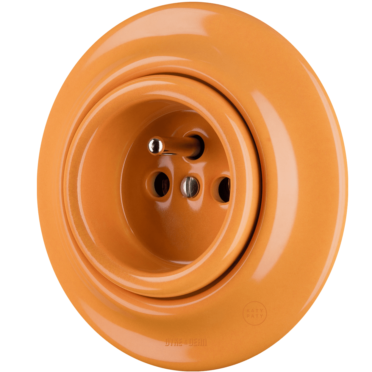 PORCELAIN 2 PIN WALL SOCKET CARROT - DYKE & DEAN