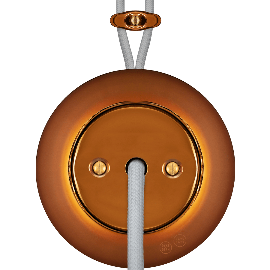 PORCELAIN KATY PATY COLONA ROUND SURFACE MOUNTED CABLE GLAND SOCKET BRONZE - DYKE & DEAN