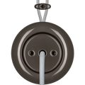 PORCELAIN KATY PATY COLONA ROUND SURFACE MOUNTED CABLE GLAND SOCKET BROWN - DYKE & DEAN