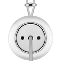 PORCELAIN KATY PATY COLONA ROUND SURFACE MOUNTED CABLE GLAND SOCKET CHROME - DYKE & DEAN