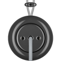 PORCELAIN KATY PATY COLONA ROUND SURFACE MOUNTED CABLE GLAND SOCKET DARK GREY - DYKE & DEAN