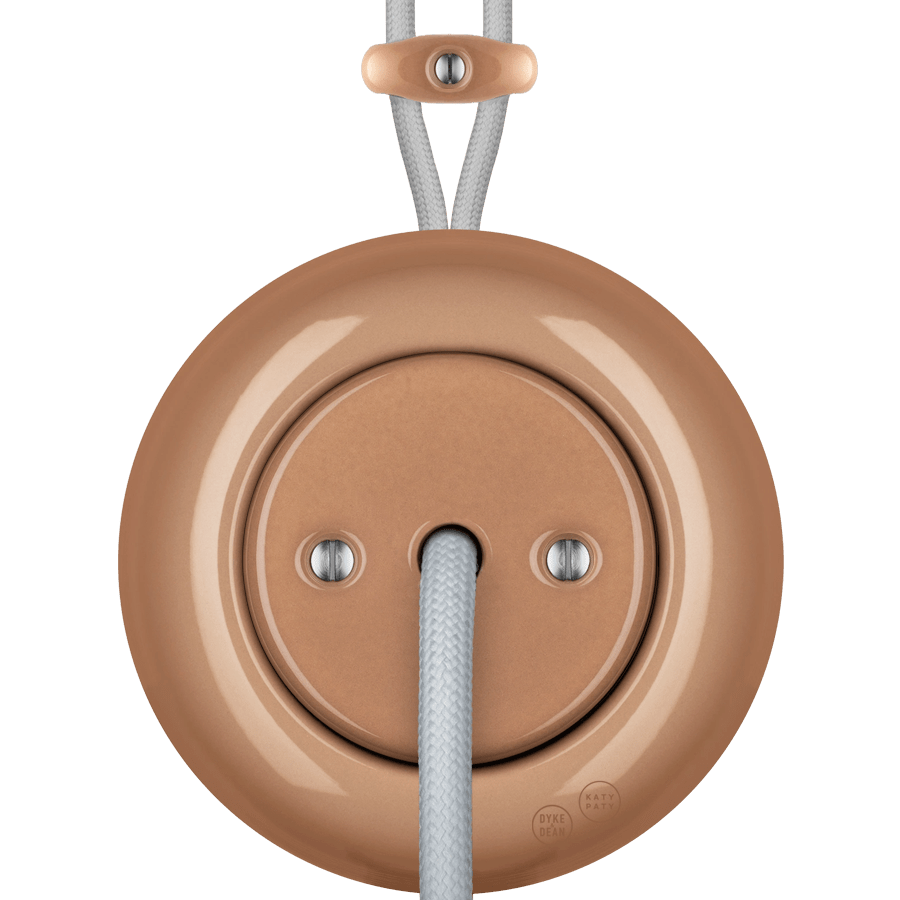 PORCELAIN KATY PATY COLONA ROUND SURFACE MOUNTED CABLE GLAND SOCKET DERMA - DYKE & DEAN