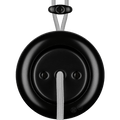 PORCELAIN KATY PATY COLONA ROUND SURFACE MOUNTED CABLE GLAND SOCKET MATTE BLACK - DYKE & DEAN