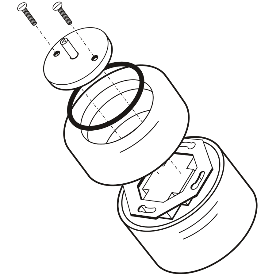 PORCELAIN KATY PATY COLONA ROUND SURFACE MOUNTED CABLE GLAND SOCKET SAND - DYKE & DEAN
