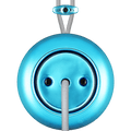 PORCELAIN KATY PATY COLONA ROUND SURFACE MOUNTED CABLE GLAND SOCKET SKY BLUE - DYKE & DEAN