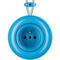 PORCELAIN KATY PATY COLONA ROUND SURFACE MOUNTED EURO SOCKET AZURE - DYKE & DEAN
