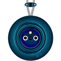 PORCELAIN KATY PATY COLONA ROUND SURFACE MOUNTED EURO SOCKET DARK BLUE - DYKE & DEAN