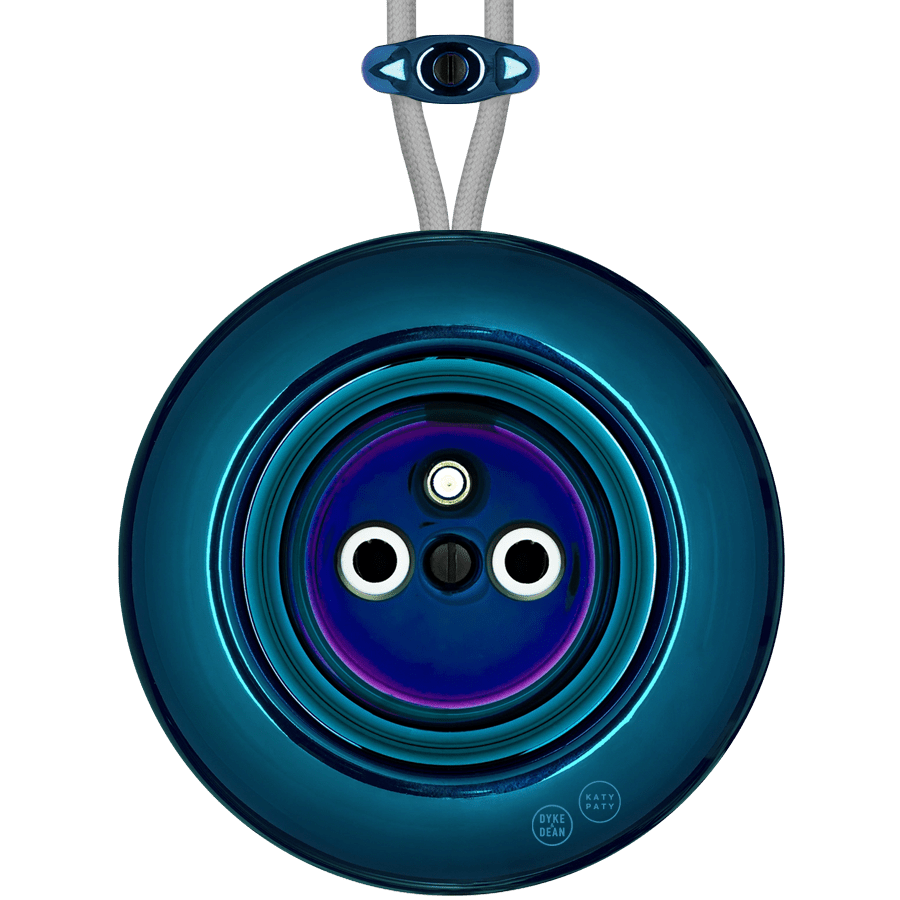 PORCELAIN KATY PATY COLONA ROUND SURFACE MOUNTED EURO SOCKET DARK BLUE - DYKE & DEAN