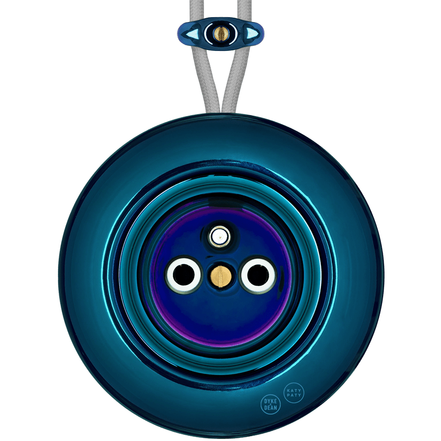 PORCELAIN KATY PATY COLONA ROUND SURFACE MOUNTED EURO SOCKET DARK BLUE - DYKE & DEAN