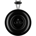 PORCELAIN KATY PATY COLONA ROUND SURFACE MOUNTED EURO SOCKET MATTE BLACK - DYKE & DEAN