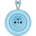 PORCELAIN KATY PATY COLONA ROUND SURFACE MOUNTED EURO SOCKET PASTEL BLUE - DYKE & DEAN